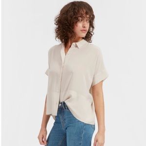 Everlane The Clean Silk Short-Sleeve Square Shirt